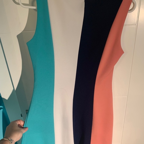 Colourful Striped Office Dress - Picture 4 of 4